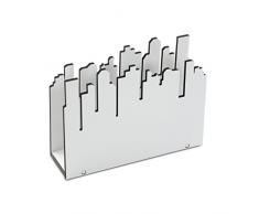 Versa 18790560 Revistero, Madera, Blanco, 40x11.8x30 cm