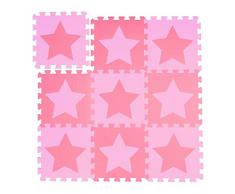 Relaxdays 0 Alfombra Puzle Bebé, 9 Piezas, Goma EVA, Colchoneta Niños, sin Sustancias Nocivas, Suelo Juego, Rosado/Fucsia, PE, PEVA, Rosa, Set de 9