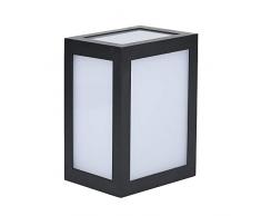 V-TAC Moderna lÃ¡mpara de pared para exteriores, IP65, resistente al agua, carcasa negra, lÃ¡mpara de pared para jardÃ­n, garaje, pasillos, puertas, 12 W, 6400 K, color blanco suave