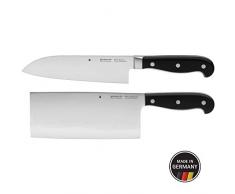 WMF Spitzenklasse Plus Asia - Juego de Cuchillos de Cocina (2 Unidades, forjados, Corte de Rendimiento, Cuchillo Santoku)