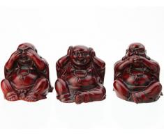 lachineuse 3 estatuas de Buda de Incienso japonés: See No Evil/Tapones para los oídos Evil/Speak No Evil