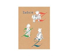 Komar Wandbild Von ABC Animal Z | Poster, Bild, Wohnzimmer, Schlafzimmer, Dekoration, Kunstdruck | ohne Rahmen | P036Z-40x50 fotomural, carbón