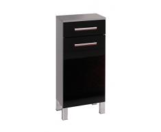 Simply Mendo Armario, Cuerpo: aglomerado/Frontal: Madera DM, Negro, 35,1Â x 35,2Â x 82Â cm