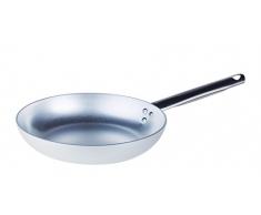 Ollas Agnelli Pan avellanado Baja, de Aluminio, con Mango Tubular de Acero Inoxidable, Plata, 28 cm