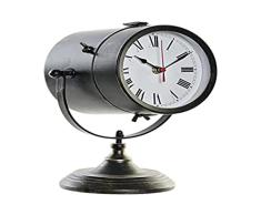 Reloj De Mesa Dkd Home Decor Negro Cristal Hierro (18 X 13.5 X 28 Cm)