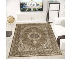 VIMODA Alfombra clÃ¡sica, Dibujos en cÃ­rculo, de Tejido Muy tupido, diseÃ±o Oriental - De la Mejor Calidad, MARRÃN, MaÃe:80 x 150 cm