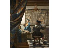 Legendarte Jan Vermeer El Arte de la Pintura ImpresiÃ³n Digital sobre Lienzo, cm. 80x100