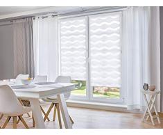 K-home Estor Doble con Sistema de fijaciÃ³n de Enganche, Blanco, 35 x 150 (B x L)