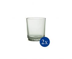 Villeroy & Boch 11-3697-8146 Its my Match Mineral Vaso de Agua, 2 Piezas, Extravagante Juego de Vasos de Cristal en Verde Fresco, Apto para lavavajillas, 380Â ml