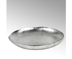 Lambert Sanjana Cuenco Grande Redondo, Aluminio niquelado H7Â X d50Â cm Metal Accesoires, Plata, One Size,