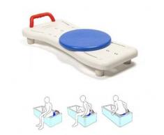 OrtoPrime Asiento Bañera con Disco Giratorio Fácil TRANSFERENCIA - Silla Giratoria Bañera Adulto - Tabla de Baño AJUSTABLE - Banco Baño SEGURIDAD