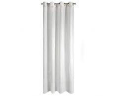 Eurofirany Lisa con Purpurina, Brillante, 8 Ojales, Cortina Transparente, Elegante, Dormitorio, salÃ³n, Blanco, 140x250cm