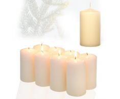 Candelo - Juego de 8 velas navideñas - Champán - 5,8 cm x 12 cm - Velas de Adviento - Velas de Navidad para corona de Adviento