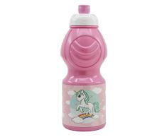 ALMACENESADAN, 4833, Pack vuelta al cole Unicornios; compuesto por botella de agua 400 ml, producto reutilizable, sin BPA