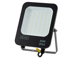 M Ledme - Foco Proyector LED Napoli 50W, 6.000 lumen, IP65 Regulable, Color Luz neutra (4000k), IluminaciÃ³n exterior, De uso para jardÃ­n, patios, parking, hotel, naves etc.