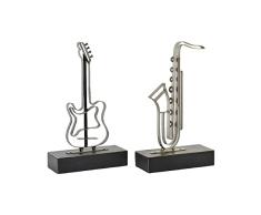 Figura Decorativa DKD Home Decor Metal Madera MDF Acabado envejecido (25 x 10 x 42 cm) (2 pcs)
