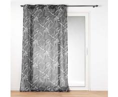 Douceur dInterior, Visillo con Ojales (140 x 240 Cm) Cabana Negro, Vela arenada Estampada