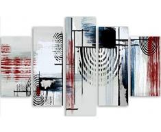 Legendarte PL-109 Cuadro VÃ³rtices mÃºltiples. ImpresiÃ³n Digital sobre Lienzo, Multicolor, 150x100-5 Piezas