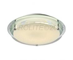 AUROLITE Lámpara de techo LED moderna, 12 W, luz blanca cálida, 3000 K, 840 lm, 31,5 cm, pantalla de cristal, ideal para salón, dormitorio, cocina, pasillo, 2018 nueva edición (12)