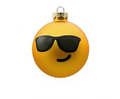 Inges Christmas Decor Inge MOJI - Bola Decorativa (Cristal, 8 cm), Color Amarillo