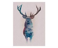 Komar Wandbild Von Animals Forest Deer | Poster, Bild, Wohnzimmer, Schlafzimmer, Dekoration, Kunstdruck | ohne Rahmen | P084C-30x40 fotomural, carbÃ³n