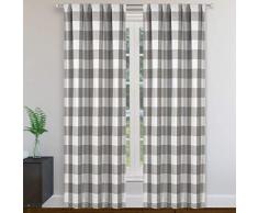 Kelvin Juego de Cortinas Opacas, Gris, 38x84