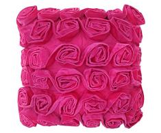 Ragged Rose – Rufus – Cojín de Terciopelo con Motivo Floral, Color Rosa – 40 x 40 cm