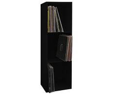 VCM Platto - Estantería para libros, figuritas, CDs/DVDs, color negro