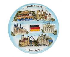 Sunny Toys 12676 - Plato decorativo con soporte (aprox. 15 cm), diseño de monumentos de Alemania