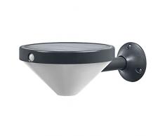 LEDVANCE Aplique solar ENDURA Style Lunar, luz blanca cÃ¡lida (3000K), sensor integrado, utilizable sin alimentaciÃ³n, baterÃ­a de larga duraciÃ³n: 60 veces 30 segundos en modo PIR, protecciÃ³n IP44, negro