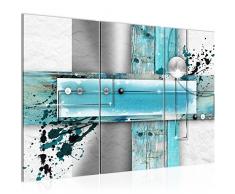 Runa Art 107831a - Cuadro de pared abstracto (120 x 80 cm, lienzo de fieltro, formato XXL, 3 piezas, fabricado en Alemania, listo para colgar), color azul