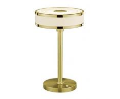 Trio Leuchten Agento Lámpara de mesa, 7.5 W, Messing Matt/Weiß