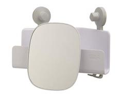 Joseph Joseph EasyStore - Estante de Ducha Esquinero con Espejo ExtraÃ­ble - Blanco