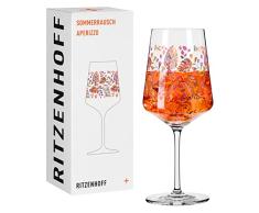 RITZENHOFF 2841016 - Vaso de aperitivo, 500 ml, serie Sommerrausch nÂº 16, diseÃ±o de hojas naranjas, fabricado en Alemania