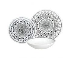 Tognana ME070185581 Tribal Chic - Vajilla de porcelana (18 piezas)