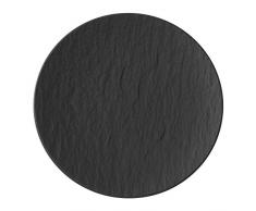 Villeroy & Boch Manufacture Rock - Plato para pan, 16 cm, porcelana premium, Negro/Gris