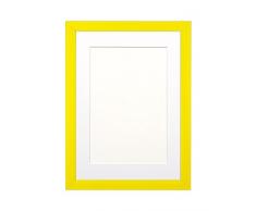 Paintings Frames Rainbow - Marco de Fotos, póster, Disponible en Otros tamaños y Colores, Madera, Amarillo con Fondo Blanco, para Cuadros de 7X5