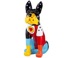 Casablanca Figura Decorativa de Animal Escultura Perrito XXL - Perro Colorido - decoraciÃ³n Moderna para salÃ³n - Altura 72 cm
