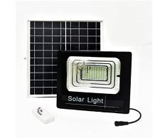 LEOFLA Foco LED con Panel Solar crepuscular de 5 W y Mando a Distancia, Variable, Media