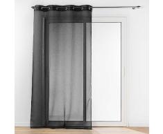 Douceur dInterior, Visillo con Ojales (140 x 240 Cm) Amani Negro, Vela arenada