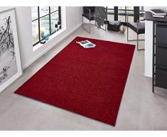 Hanse Home Design Terciopelo Alfombra Uni Colores krÃ¤usel Terciopelo Pure, Polipropileno, Rojo, 160Â x 240Â x 1.3Â cm