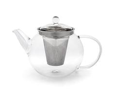 Bredemeijer Ravello Tetera, Vidrio de borosilicato, 1200ml