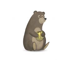 Komar Wandbild Von Cute Animal Bear | Poster, Bild, Wohnzimmer, Schlafzimmer, Dekoration, Kunstdruck | ohne Rahmen | P111J-40x50 fotomural, WeiÃ, Braun, Gold