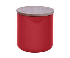 Excelsa rojo tarro w/12 x 13 cm con tapa de madera