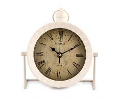 Pajoma Reloj de pie London en Blanco, 18 x 6,7 x 20 cm