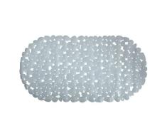 MSV Alfombra para BaÃ±era con Base Antideslizante, PVC, Gris, 44x20x20 cm