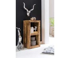Wohnling Estantería Rustica, Madera Maciza Mango, 90 x 45 x 35 cm