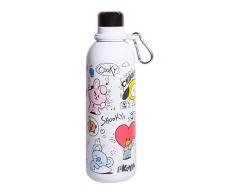 Botella agua acero inoxidable BT21 - metÃ¡lica 500ml, reutilizable - Aislamiento Doble Pared, Botella Termica de FrÃ­o/Caliente - Producto con licencia oficial