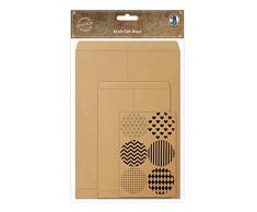 Ursus 40780001 Kraft Gift Bags - Bolsas de regalo de papel kraft, 6 unidades en 2 tamaÃ±os, con pegatinas, color marrÃ³n, talla Ãºnica