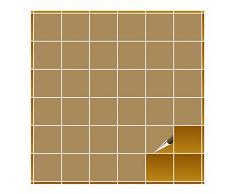 FoLIESEN Adhesivo para Azulejos de baño y Cocina, 10 x 10 cm, marrón Claro Brillante, 160 Adhesivos para Azulejos de Pared